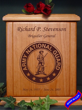 National Guard Engraved Cremation Urn 