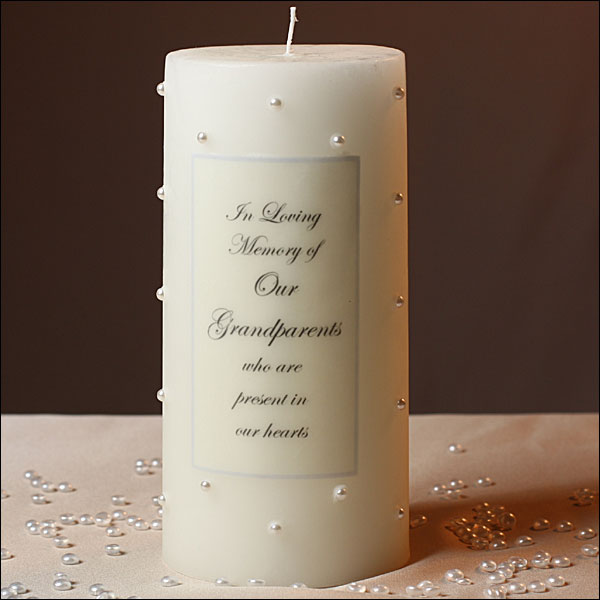 Memorial Candles Memorial Candle With Pearls For Grandpas