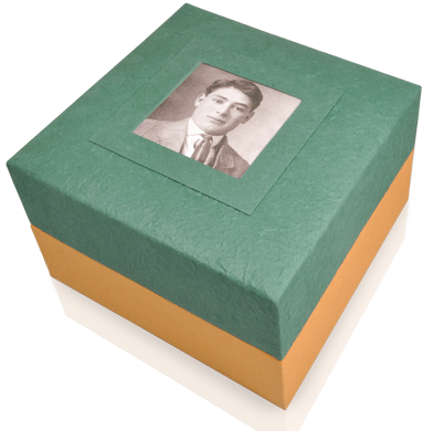 green box urn