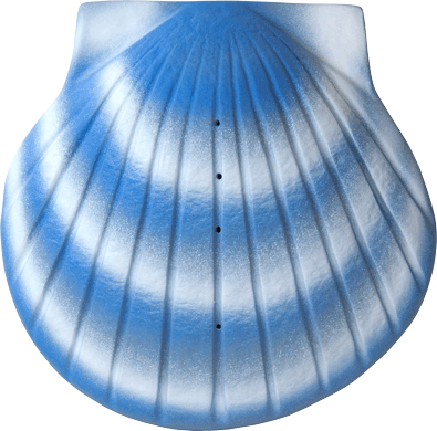 aqua sea shell urn