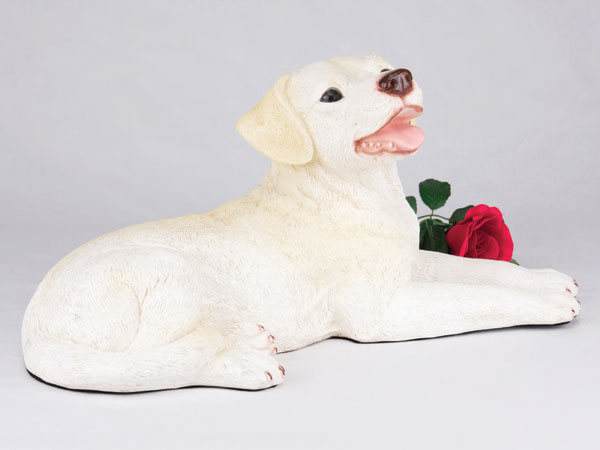 white lab dog urn
