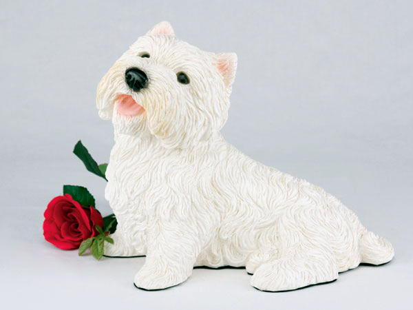 West Highland Terrier Dog Figurine Urn