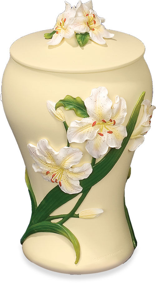 Flower keepsake urn Brass Urns Polystone Flower Urns Polystone Angel Urns