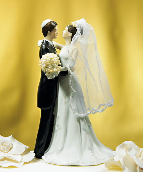 Wedding Cake Topper Traditional Jewish Bride Groom