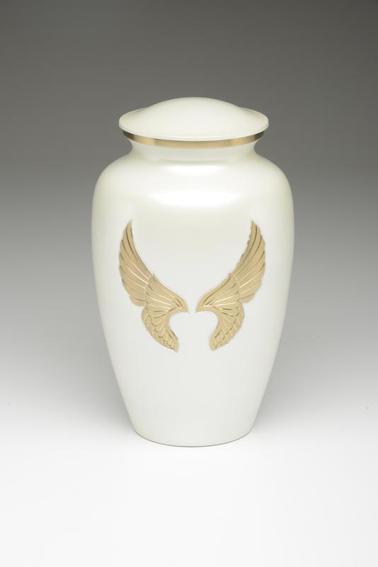 Elegant Brass Adult Cremation Urns with matching Keepsake size urns