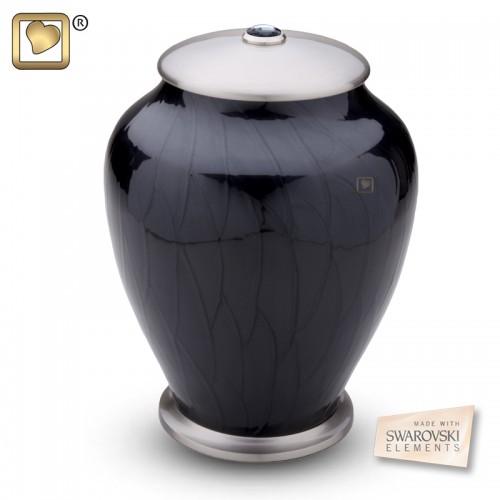 black pearl cremation urn