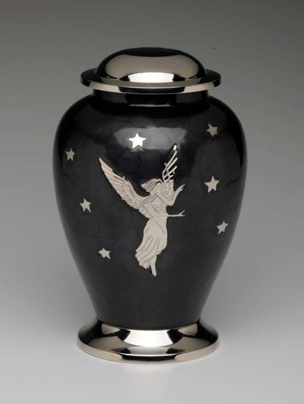 Elegant Brass Adult Cremation Urns with matching Keepsake size urns