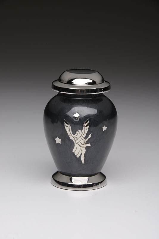 Elegant Brass Adult Cremation Urns with matching Keepsake size urns