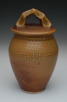brown ash ceramic cremation urn