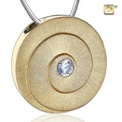 Eternity Rhodium Plated Two Tone with Clear Crystal Cremation Pendant