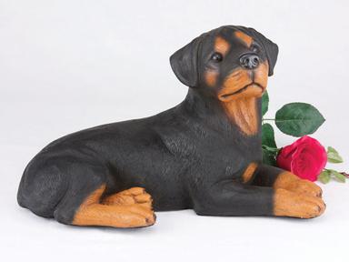 Rottweiler Dog Figurine Urn