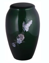 Butterfly Cremation Urn witth mother of pearl inlay
