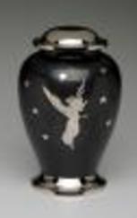 Silver Angel Cremation Urn