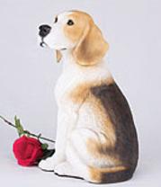 Beagle cremation figurine urn