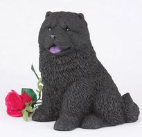 black chow dog urn