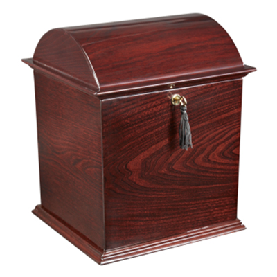 rosewood treasure chest urn
