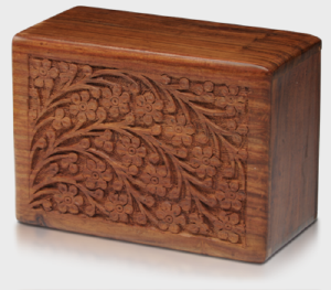 Carved tree of life urn box