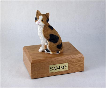 Cat figurine and box cremation urn