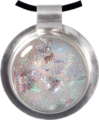 white opal cremation pendant