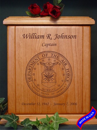 heratage air force wood memorial urn
