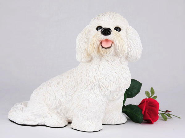 Bichon Frise figurine urnDimensions