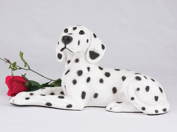 Dalmatian figurine cremation urn