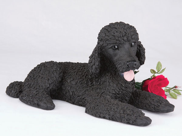 Poodle urn black