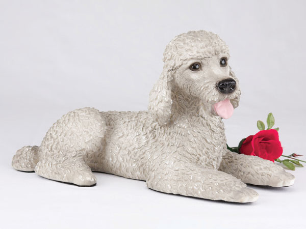 standard gry poodle urn