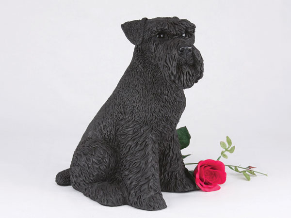  Schnauzer urn, Ears Down, Black