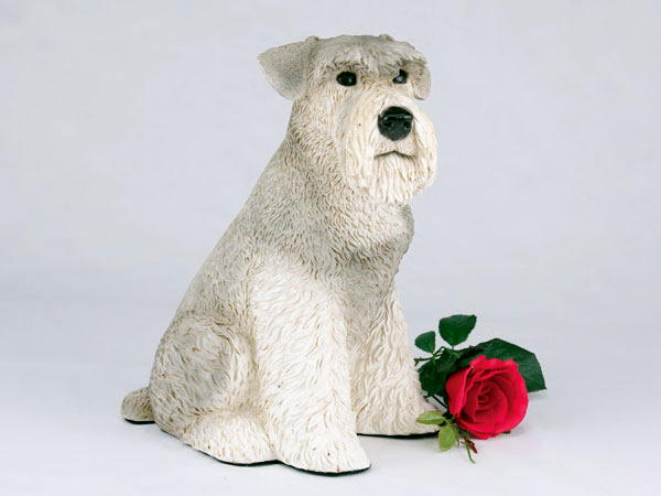 Schnauzer urn, Ears Down, Gray