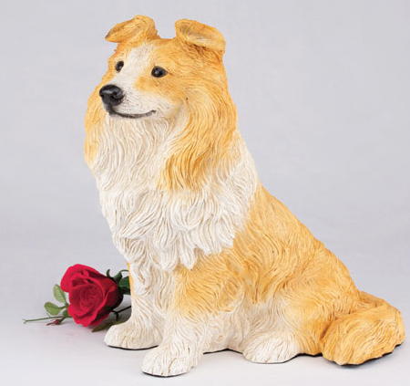 Sheltie Dog Figurine Urn  