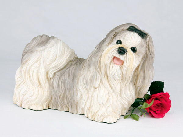 gray ShihTzu Dog Urn