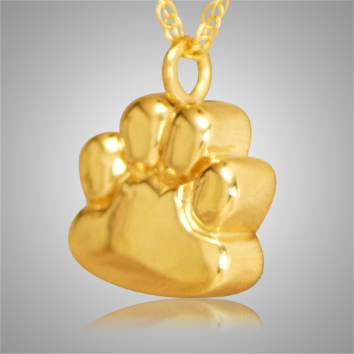  Gold paws Pet Cremation Pendant