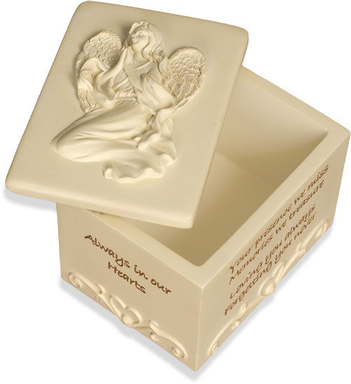 Always in our hearts keepsake urn box