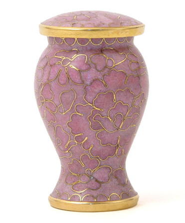 pink Cloisonne keepsake urn