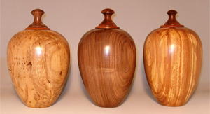 Maple,Walnut and Elm wood cremation urns