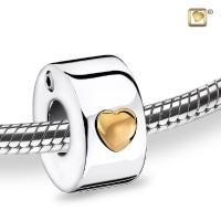 Gold heart bead 