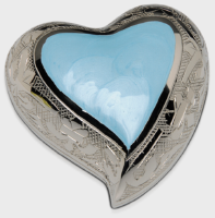 blue heart urn