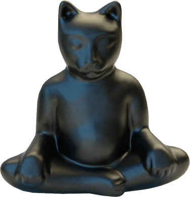 buda cat urn sculpture