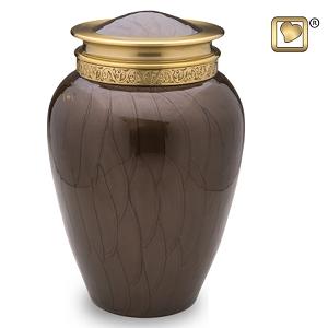 BRONZE AND GOLD BRASS URN