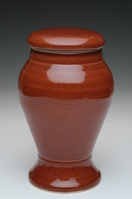 burnt sienna ceramic urn