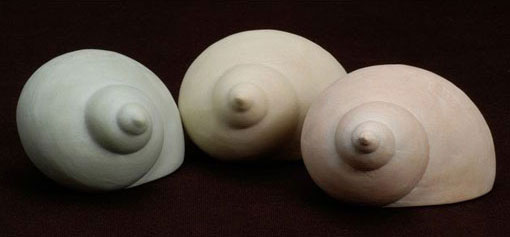 Keepsake spiral clay cremation urns