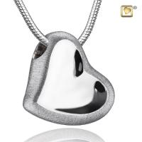 Sterling Silver Leaning Heart 