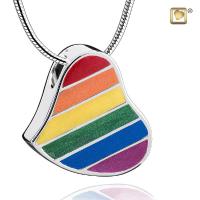 Sterling Silver Rainbow Cremation Pendant
