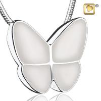 Sterling Silver Wings of Hope Butterfly Cremation Pendant