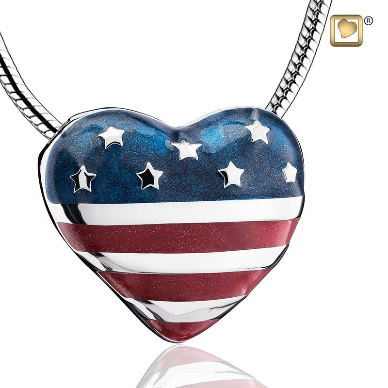 Stars & Stripes Cremation Pendant