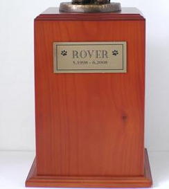 cherry wood urn