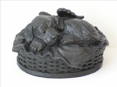 Black Angel Dog Urn