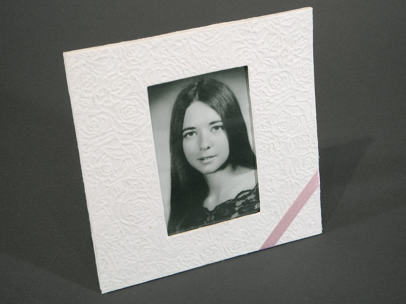 pink ribbon memorial photo frame