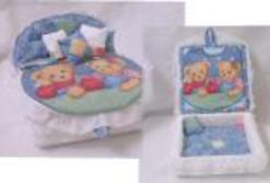 Blue denim Child's cremation Bed box 